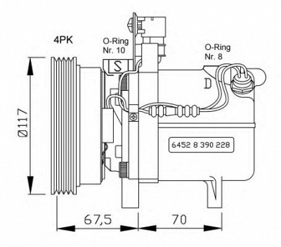 NRF 32055g -  Компрессор, кондиционер