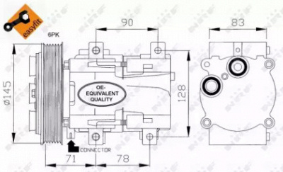 NRF 32085 -  Компрессор, кондиционер