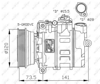 NRF 32261 -  Компрессор, кондиционер
