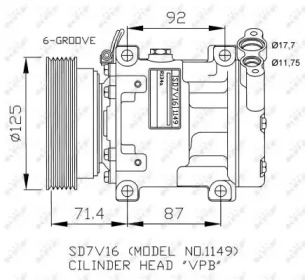 NRF 32267 -  Компрессор, кондиционер