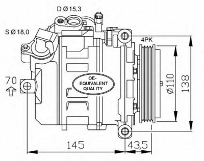 NRF 32520 -  Компрессор, кондиционер