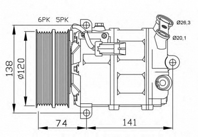 NRF 32668g -  Компрессор, кондиционер