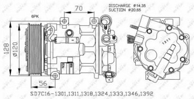 NRF 32682 -  Компрессор, кондиционер