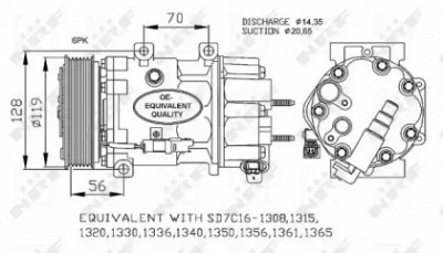 NRF 32772 -  Компрессор, кондиционер