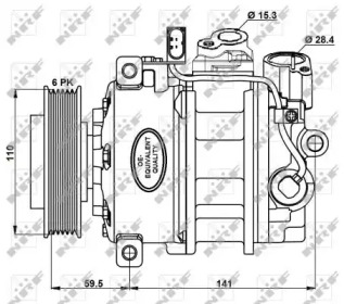 NRF 32883 -  Компрессор, кондиционер