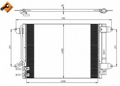 NRF 350028 -  Конденсатор, кондиционер