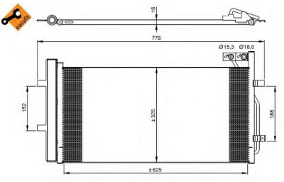 NRF 350029 -  Конденсатор, кондиционер