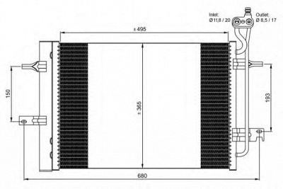 NRF 350034 -  Конденсатор, кондиционер