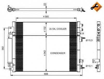 NRF 350037 -  Конденсатор, кондиционер