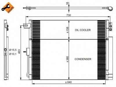 NRF 350038 -  Конденсатор, кондиционер