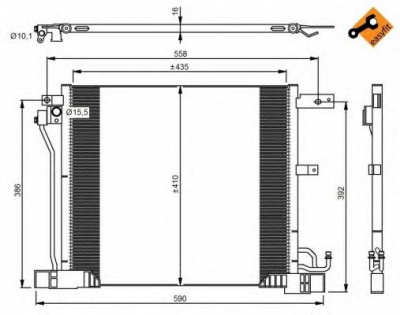 NRF 350040 -  Конденсатор, кондиционер