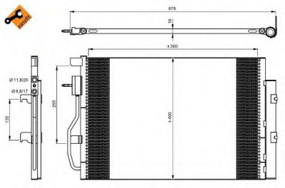 NRF 350044 -  Конденсатор, кондиционер