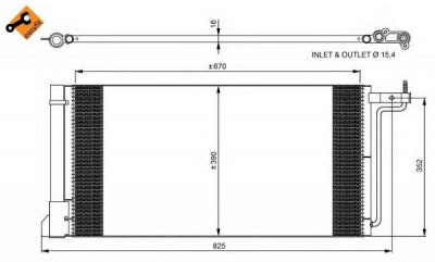 NRF 350051 -  Конденсатор, кондиционер