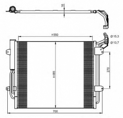 NRF 350054 -  Конденсатор, кондиционер