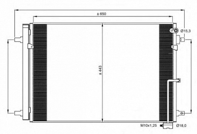 NRF 350059 -  Конденсатор, кондиционер