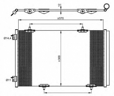 NRF 350066 -  Конденсатор, кондиционер