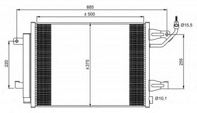 NRF 350073 -  Конденсатор, кондиционер