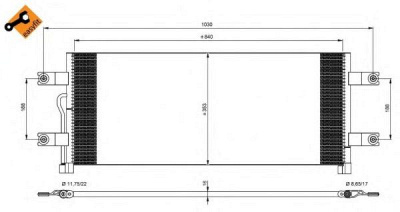 NRF 350075 -  Конденсатор, кондиционер