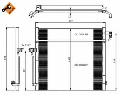 NRF 350080 -  Конденсатор, кондиционер