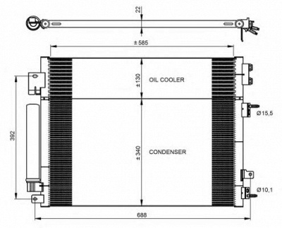 NRF 350088 -  Конденсатор, кондиционер