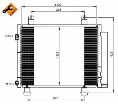 NRF 350208 -  Конденсатор, кондиционер