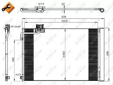 NRF 350214 -  Конденсатор, кондиционер