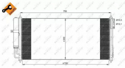 NRF 350215 -  Конденсатор, кондиционер