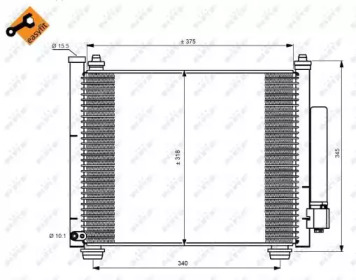 NRF 350216 -  Конденсатор, кондиционер