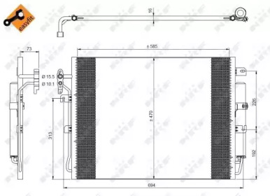 NRF 350217 -  Конденсатор, кондиционер