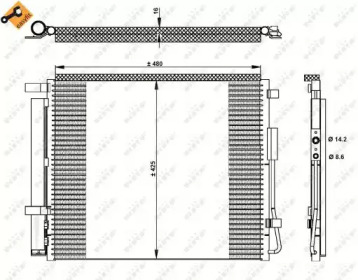 NRF 350333 -  Конденсатор, кондиционер