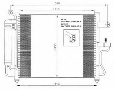 NRF 35428 -  Конденсатор, кондиционер
