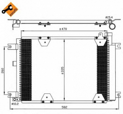 NRF 35580 -  Конденсатор, кондиционер