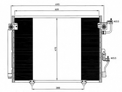 NRF 35619 -  Конденсатор, кондиционер