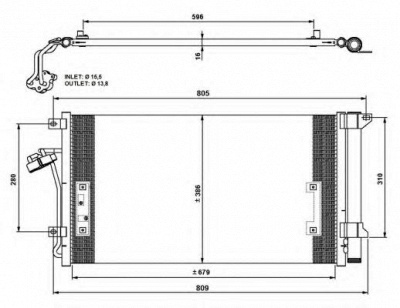 NRF 35639 -  Конденсатор, кондиционер