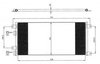 NRF 35643 -  Конденсатор, кондиционер