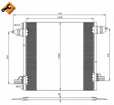 NRF 35702 -  Конденсатор, кондиционер