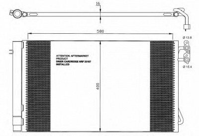 NRF 35743 -  Конденсатор, кондиционер