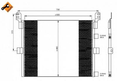 NRF 35788 -  Конденсатор, кондиционер