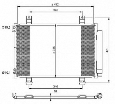 NRF 35854 -  Конденсатор, кондиционер