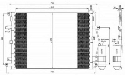 NRF 35876 -  Конденсатор, кондиционер