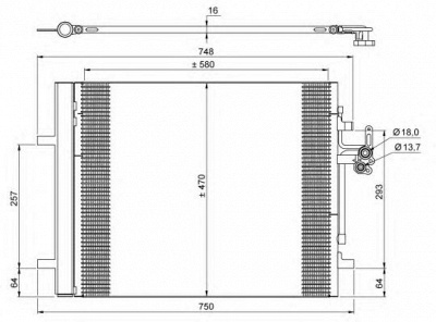 NRF 35884 -  Конденсатор, кондиционер