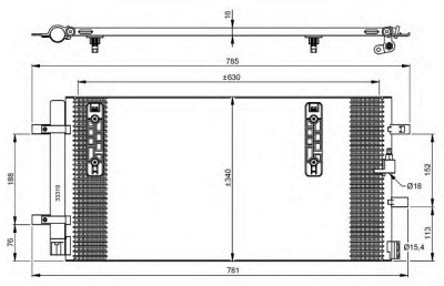 NRF 35916 -  Конденсатор, кондиционер