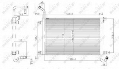 NRF 50144 -  Радиатор, охлаждение двигателя
