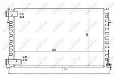 NRF 50146 -  Радиатор, охлаждение двигателя
