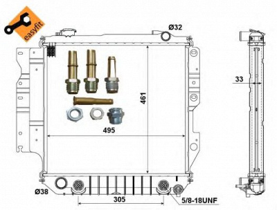 NRF 50315 -  Радиатор, охлаждение двигателя