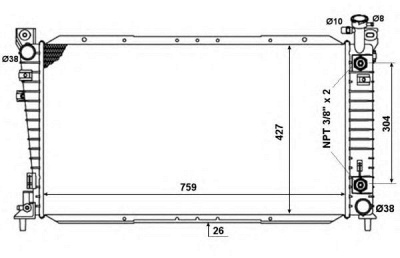 NRF 50334 -  Радиатор, охлаждение двигателя