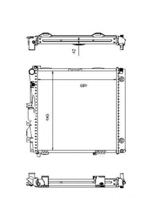NRF 504258 -  Радиатор, охлаждение двигателя