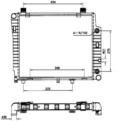 NRF 50534 -  Радиатор, охлаждение двигателя