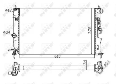 NRF 50563a -  Радиатор, охлаждение двигателя