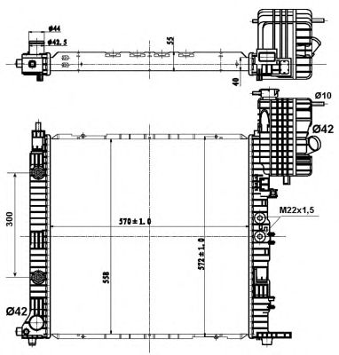 NRF 50581 -  Радиатор, охлаждение двигателя